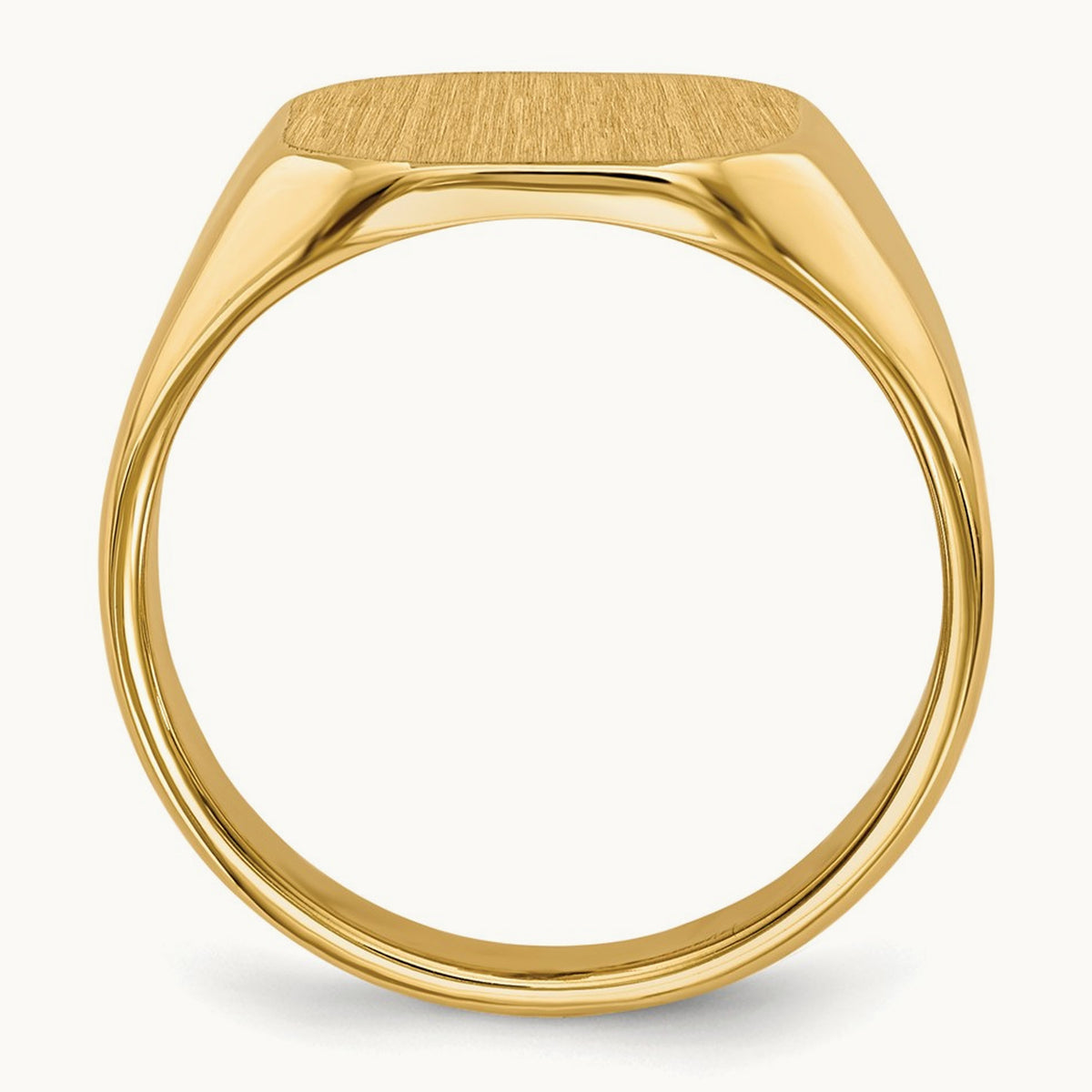 12.5x11. Closed Back Signet Ring, 0mm, 14K