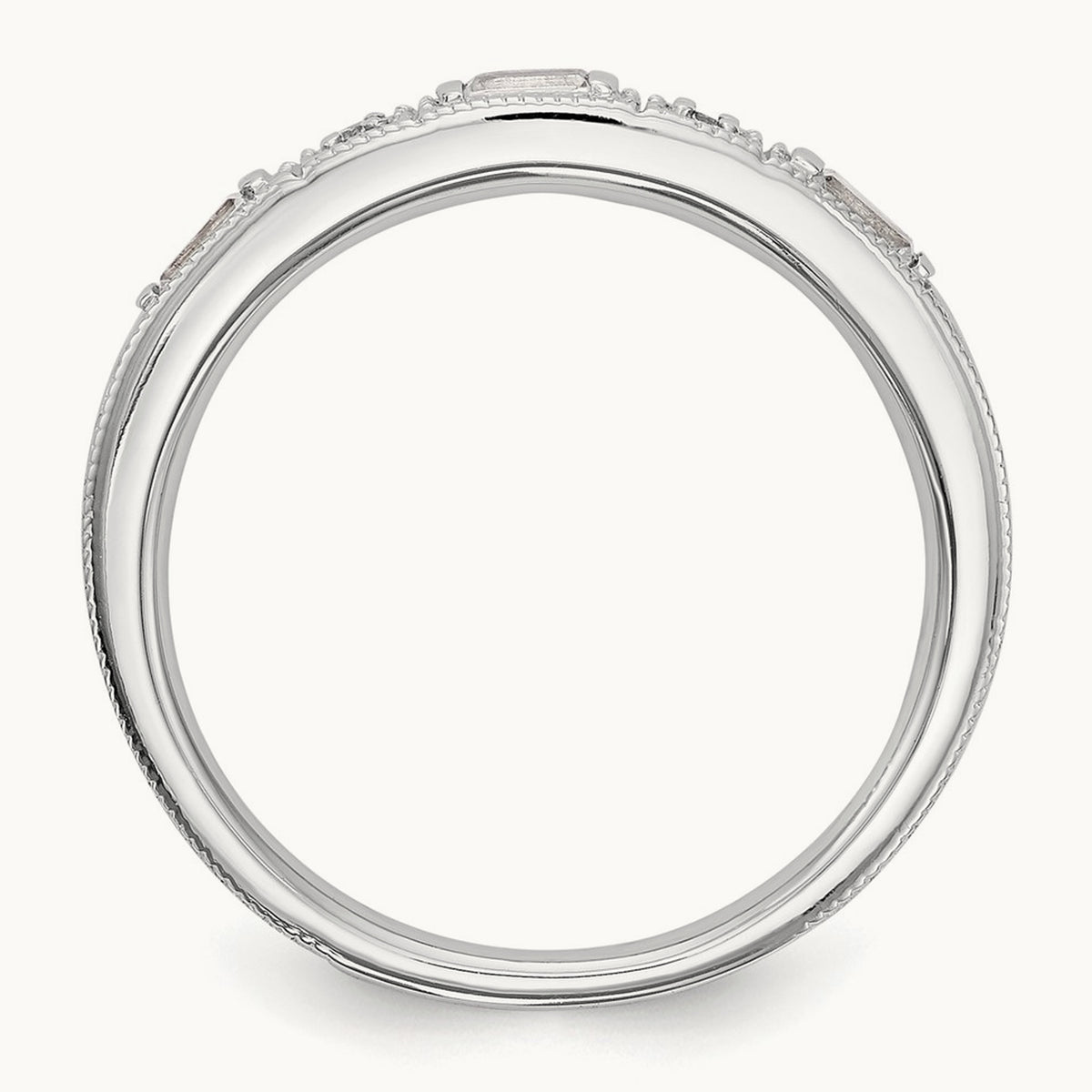 Diamond Wedding Band, 14K White Gold