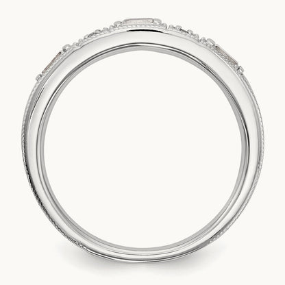 Diamond Wedding Band, 14K White Gold