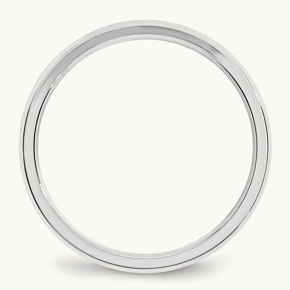 Bevel Edge Comfort Fit Band — 14K White Gold, 3mm