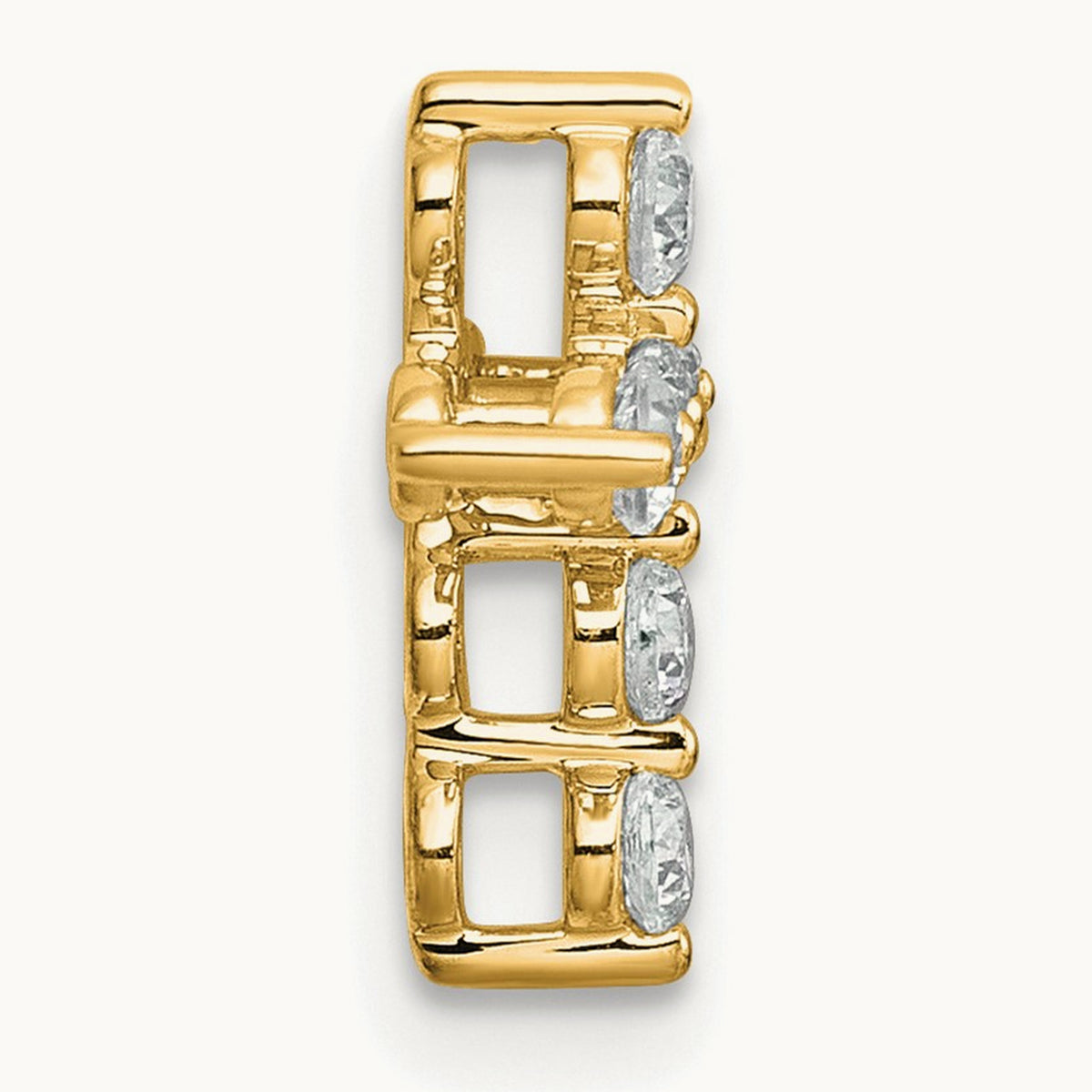 Cross Chain Slide Pendant, 0.25-0.50 ct tw Lab-Grown Diamond — 1/4 ct, 14K Yellow Gold