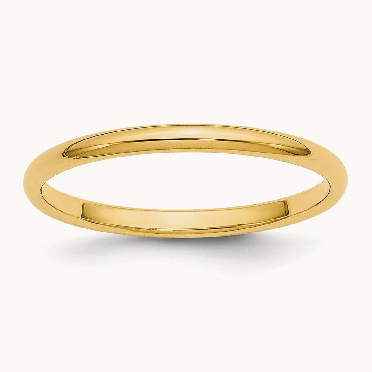 Half Round Band — 14K Yellow Gold