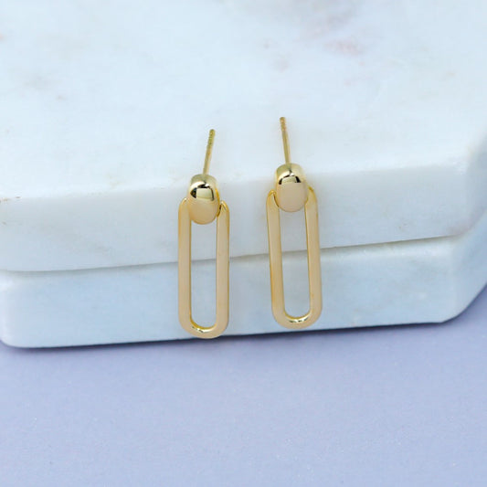 Polished Link Dangle Post Earrings — Leslie's — photo set