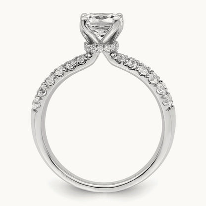 Cushion Semi-Mount Engagement Ring, 0.50 ct tw Lab-Grown Diamond