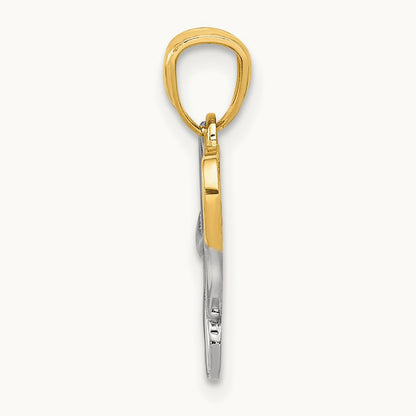 LOVE Pendant, 14K with Rhodium