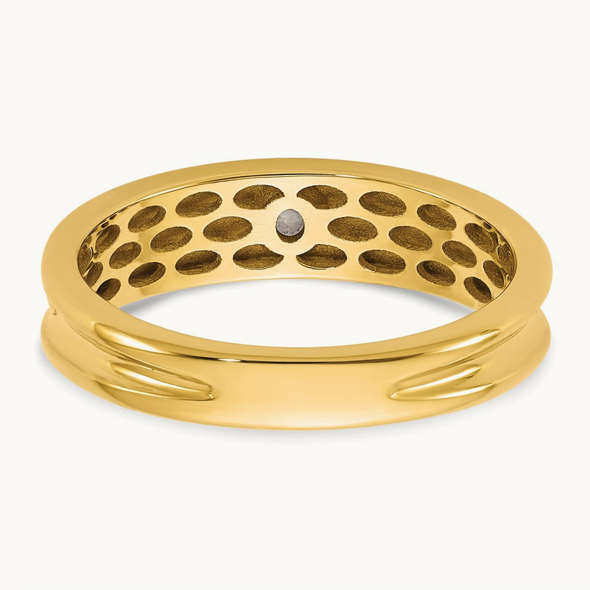 Setting: with White Rhodium IB Goodman Men's Diamond Ring Mounting, 14K Gold — 14K Yellow Gold