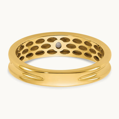 Setting: with White Rhodium IB Goodman Men's Diamond Ring Mounting, 14K Gold — 14K Yellow Gold