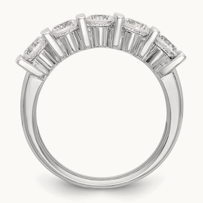 5-Stone Diamond Band, 14K White Gold