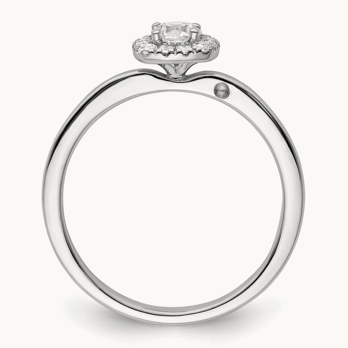 Petite Halo Engagement Ring, 0.50 ct tw Lab-Grown Diamond