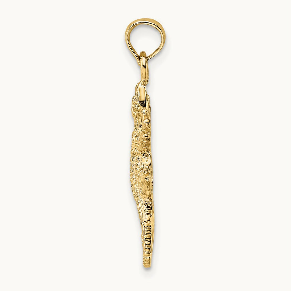 2-D Lizard Charm, 14K
