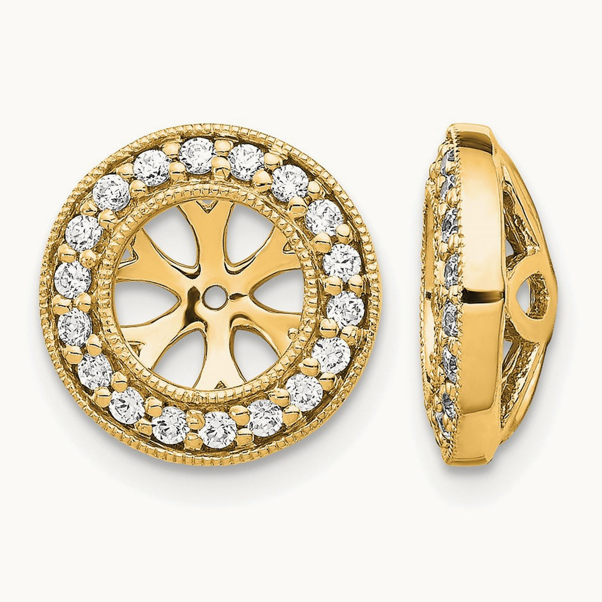Diamond Earring Jackets — 14K Yellow Gold