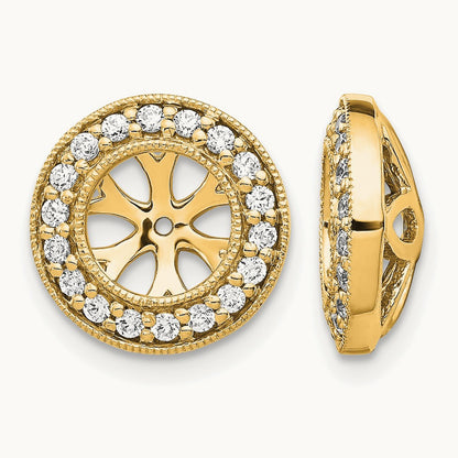 Diamond Earring Jackets — 14K Yellow Gold