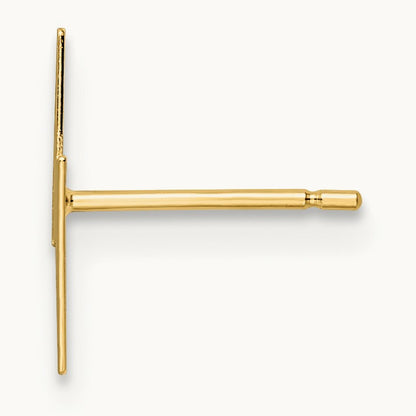 Single 14K Polished Lightning Bolt Post Earring
