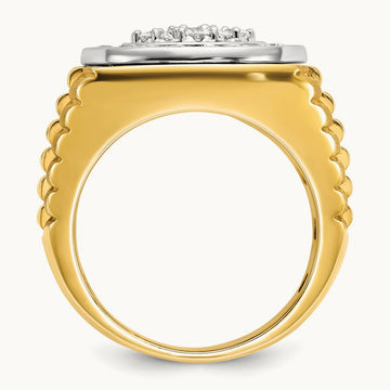 Men's Cluster Ring, 2.00 ct tw Lab-Grown Diamond