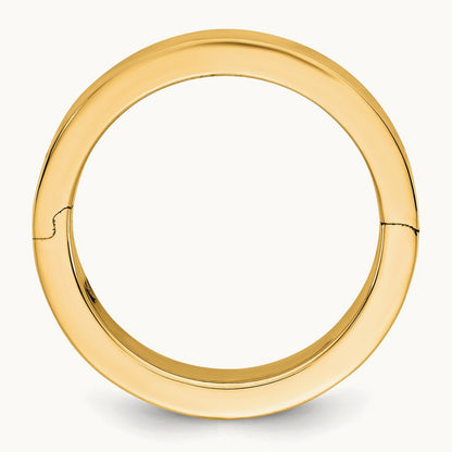 CLIQ Hinged Flat Wedding Band, 4mm, 14K Yellow Gold