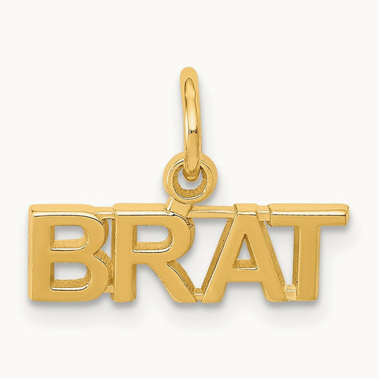 Polished BRAT Charm, 14K