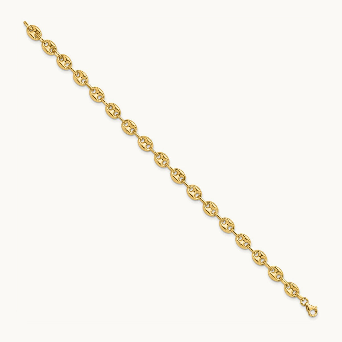 Fancy Link 7.75in Bracelet, 14K