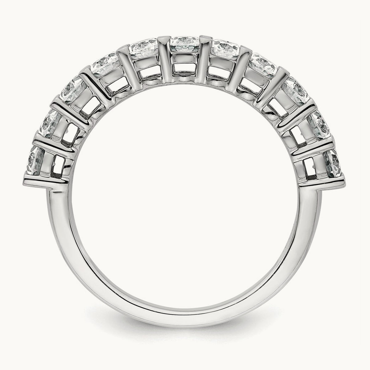 5 Stone Band, 1.50 ct tw Lab-Grown Diamond — 14K White Gold