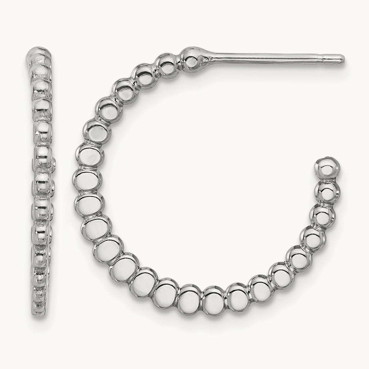 Polished J-Hoop Earrings — Leslie's — 21.5mm