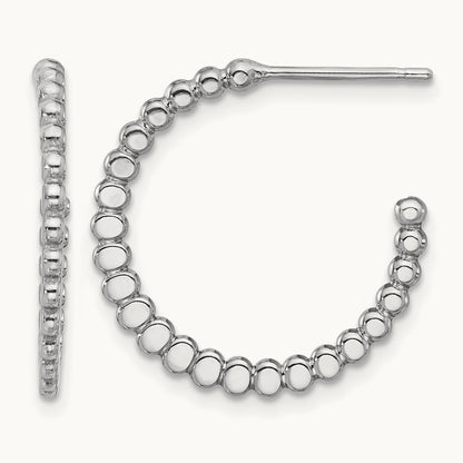 Polished J-Hoop Earrings — Leslie's — 21.5mm