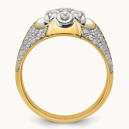 Men's Cluster Ring, 1.25 ct tw Lab-Grown Diamond