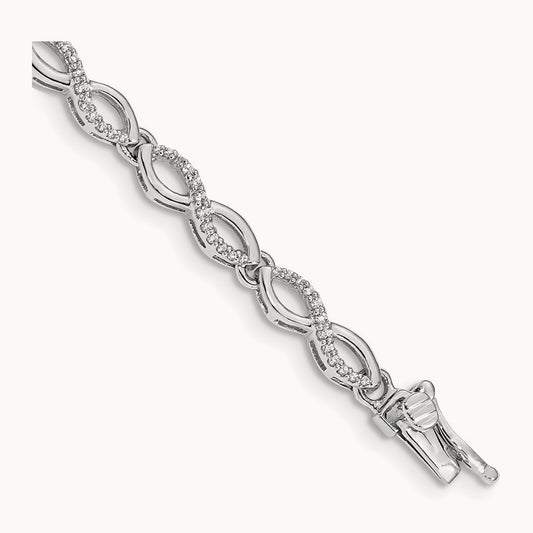 Diamond Bracelet, 14K White Gold