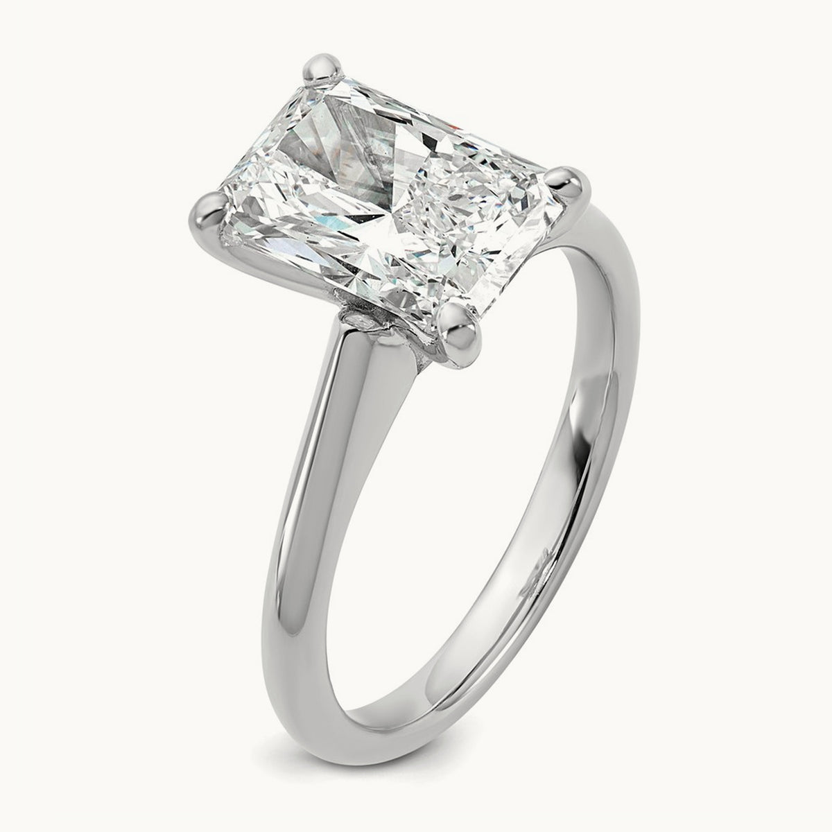 Radiant 8X Ring, 3.00 ct tw Lab-Grown Diamond — 14K White Gold