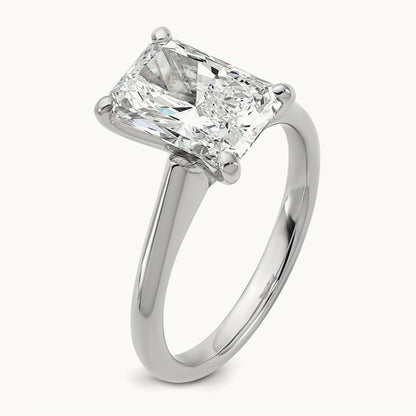 Radiant 8X Ring, 3.00 ct tw Lab-Grown Diamond — 14K White Gold