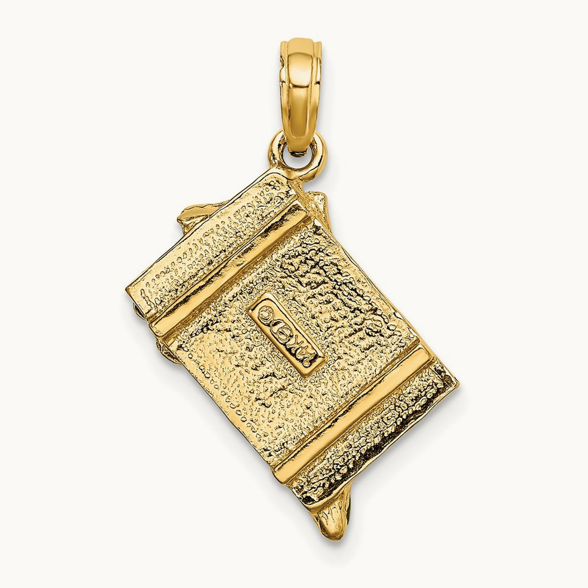 3-D Sushi Plate w/Enamel Charm, 14K
