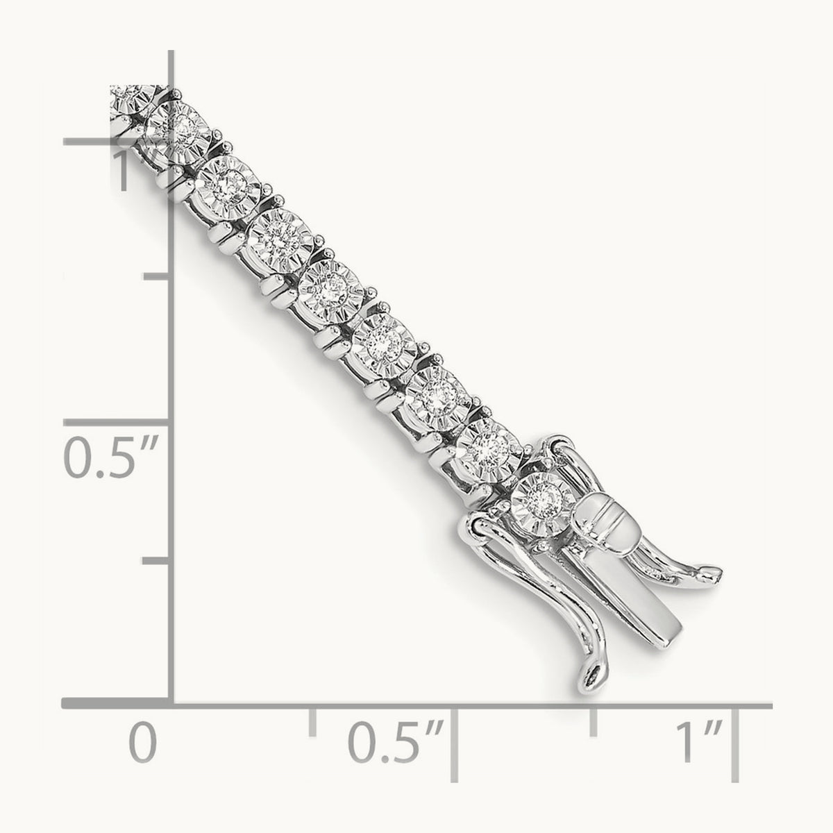 Illusion Setting Diamond Bracelet — 14K White Gold