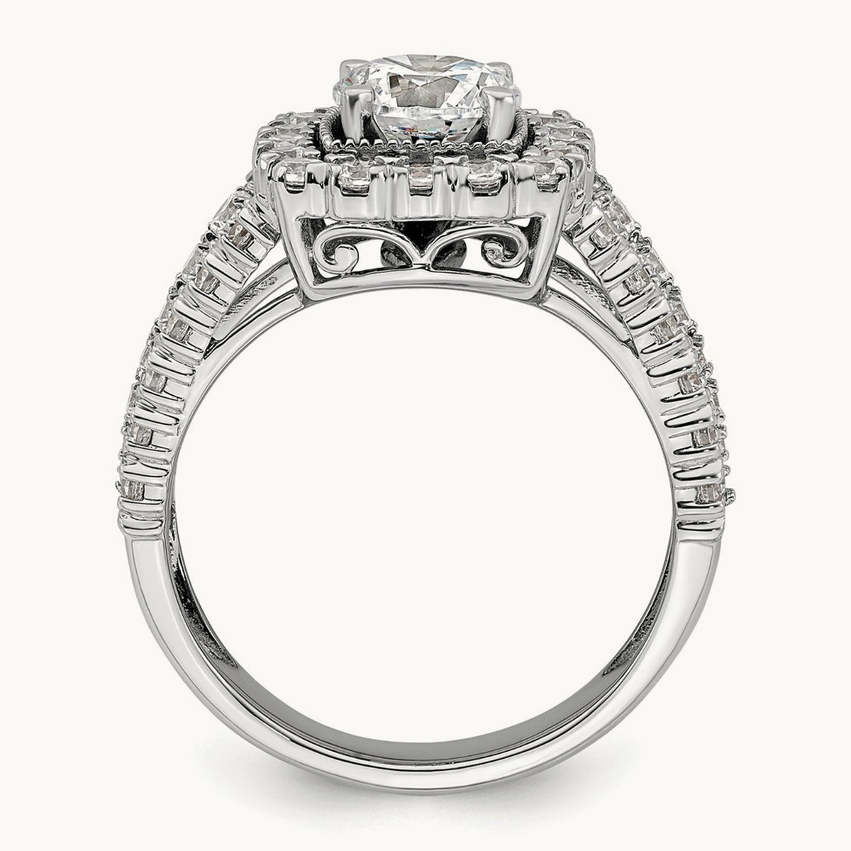 Semi-Mount Engagement Ring — 14K White Gold, 7
