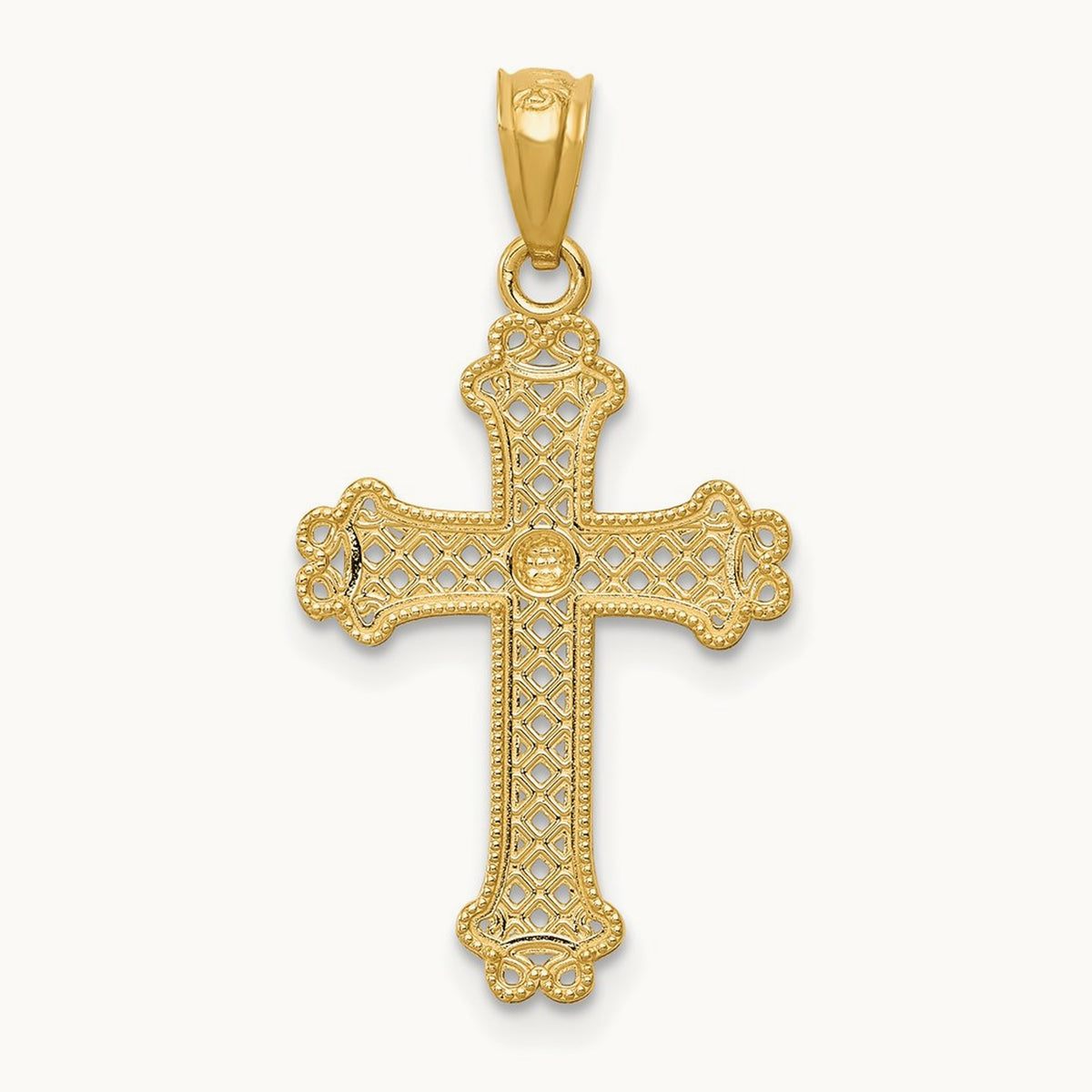w/ Diamond-cut Filigree Cross Pendant — photo set
