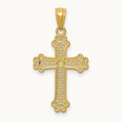 w/ Diamond-cut Filigree Cross Pendant — photo set