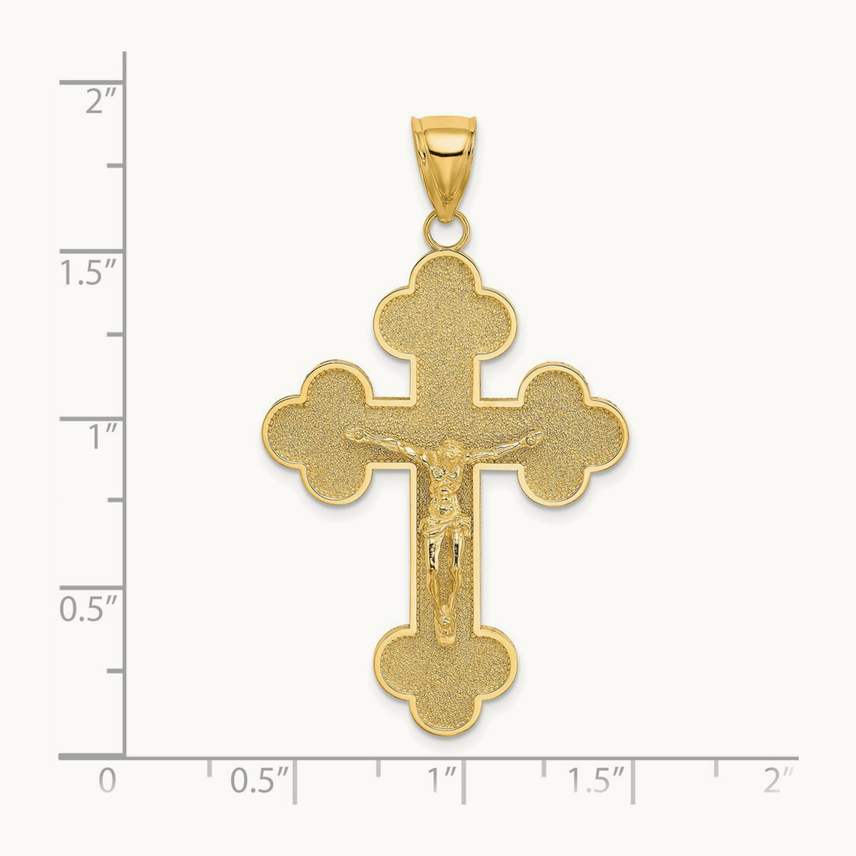 Crucifix W/ Budded Tips Charm — 45.5mm