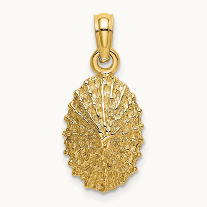 Textured Limpet Shell Charm, 14K