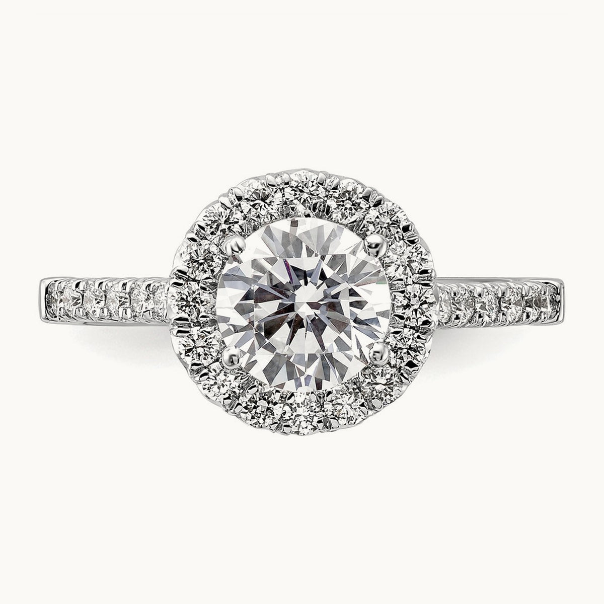Semi-Mount Engagement Ring, 0.25-0.50 ct tw Lab-Grown Diamond — 1/2 ct (holds 1 1/2 ct center) · VS/SI (Great), 14K White Gold, 7