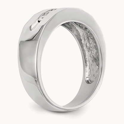 Diamond Men's Band, 14K White Gold