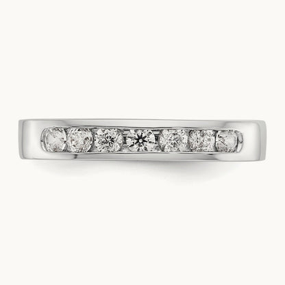 7- Stone Channel Band Mounting, 2.4mm, 14K White Gold