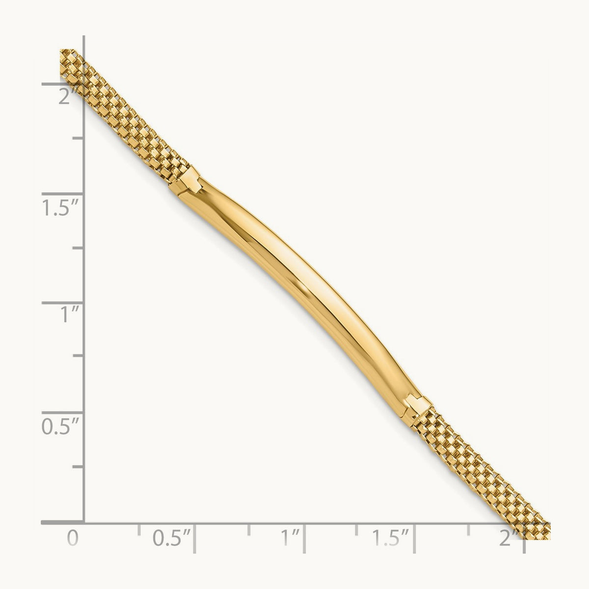 Polished Fancy Bar Bracelet, 14K