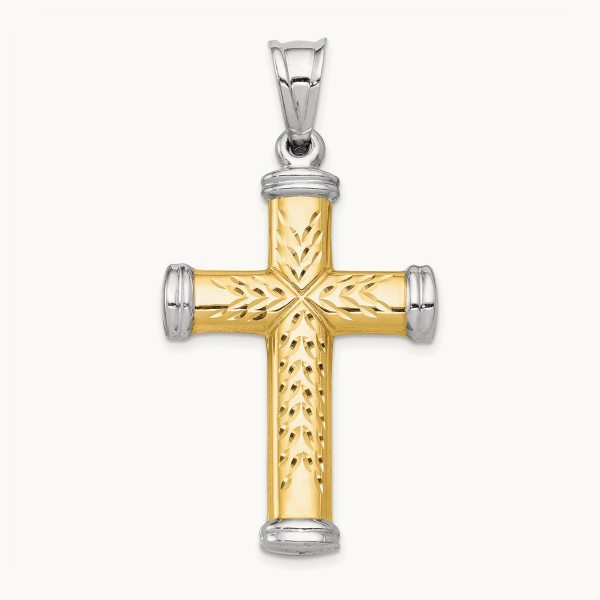 Reversible Cross, 14K Two-tone with Rhodium