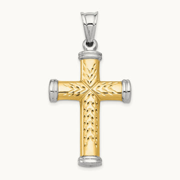 Reversible Cross, 14K Two-tone with Rhodium
