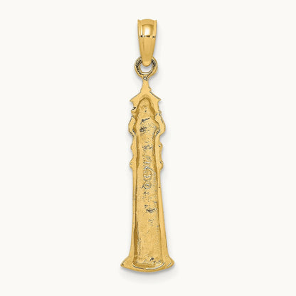 2-D KEY WEST Lighthouse Charm, 14K