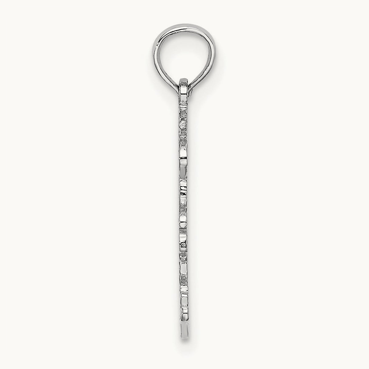 Double Palm Trees Pendant — 14K White Gold, 16.7mm