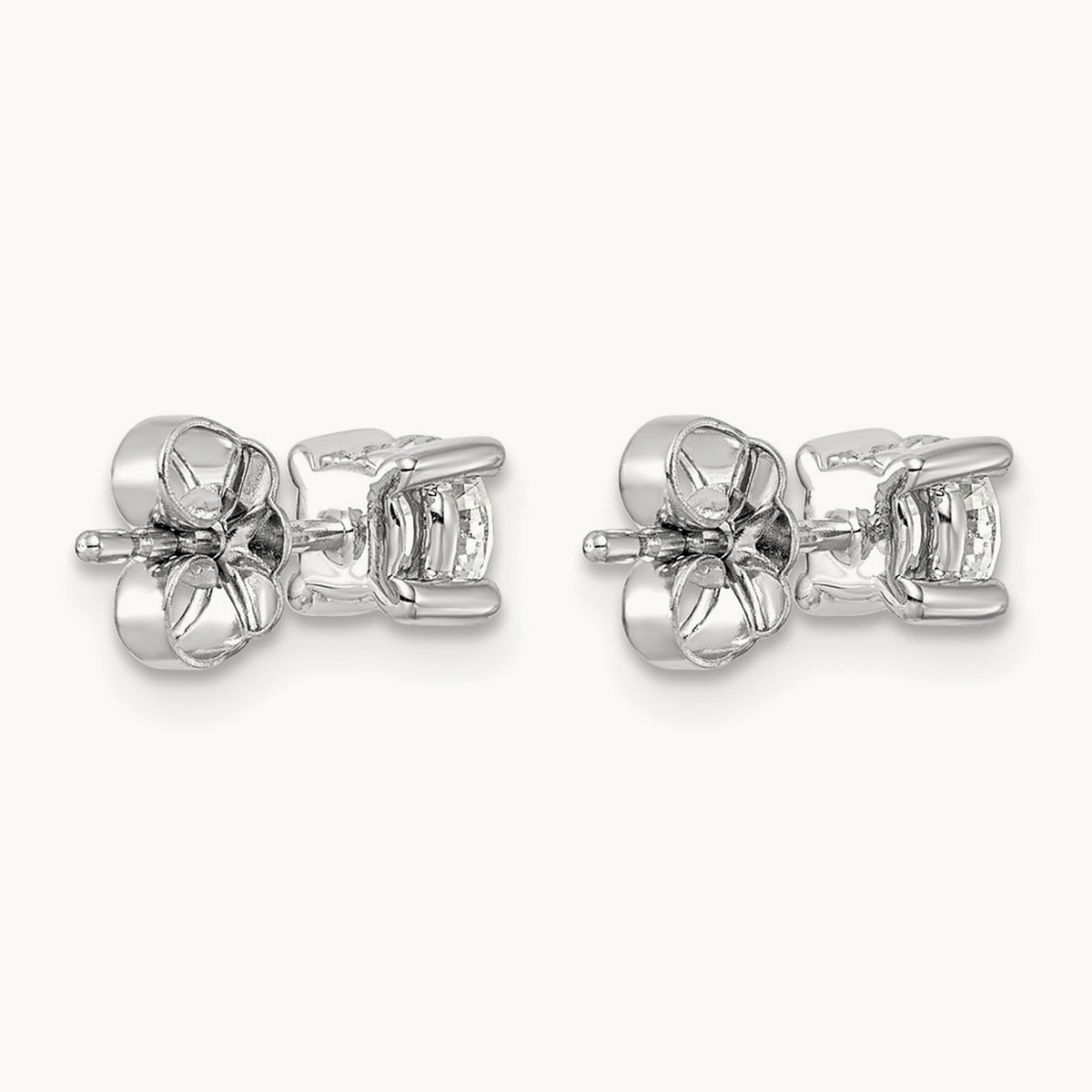 Round Heavyweight Stud Earrings, 0.10-7.00 ct tw Lab-Grown Diamond — 3/4 ct, 14K White Gold