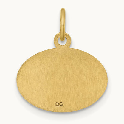 Polished Oval CLASS OF 2026 Charm, 14K