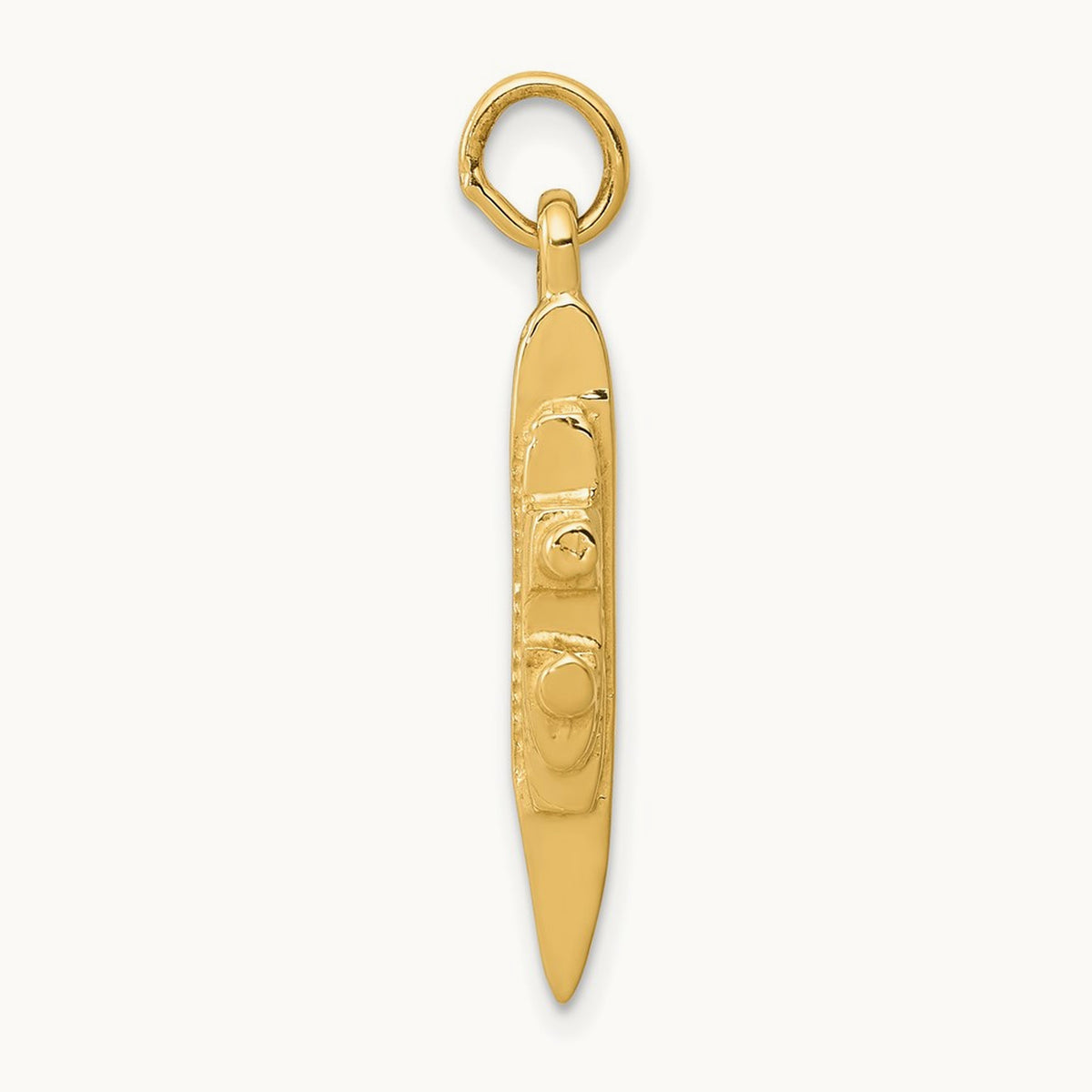 Solid Polished 3-D Cruise Ship Charm, 14K