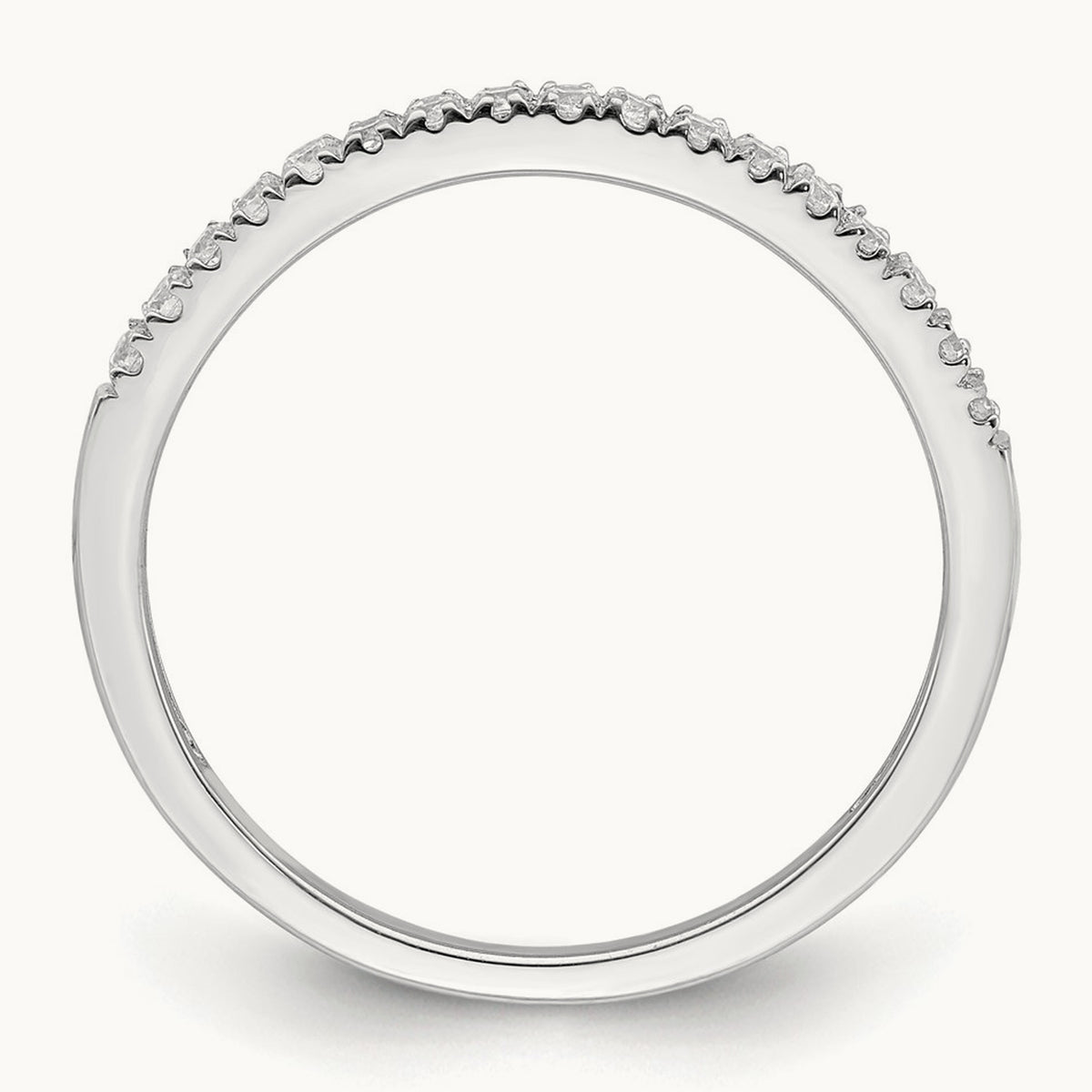 Diamond Wedding Band — 14K White Gold, 7