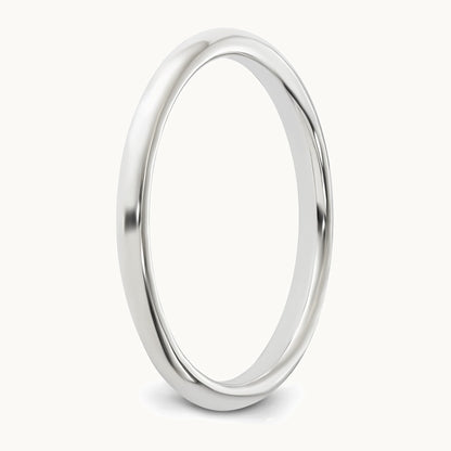 Sterling Silver 2mm Half Round Band