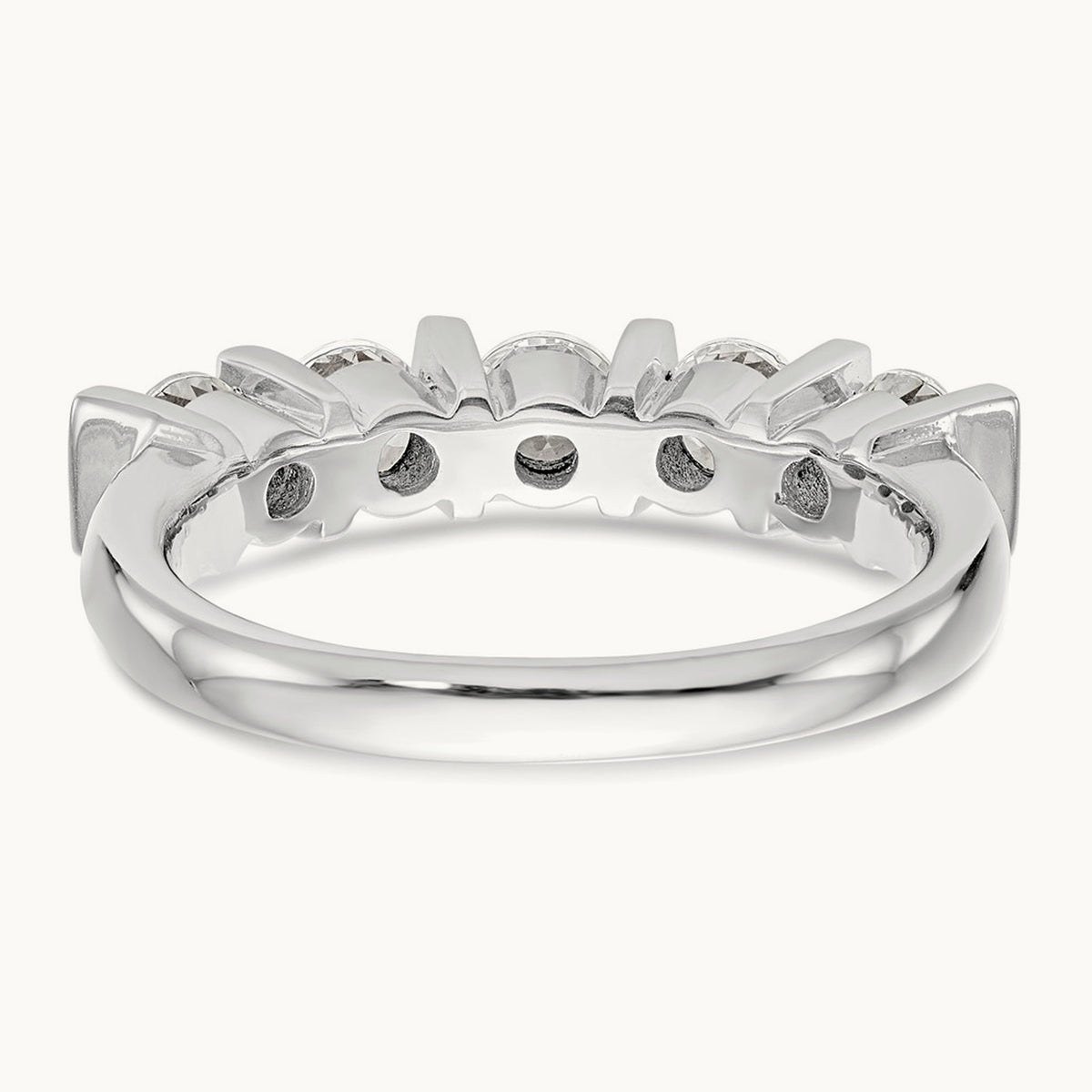 5-Stone Diamond Band, 14K White Gold