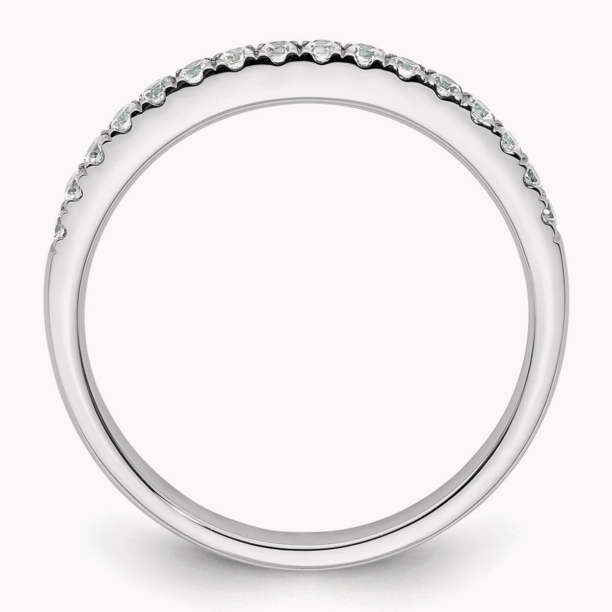 Diamond Wedding Band, 0.25 ct tw, 14K Gold — 14K White Gold